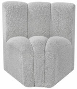 Arc - Boucle Fabric Curved Corner Chair