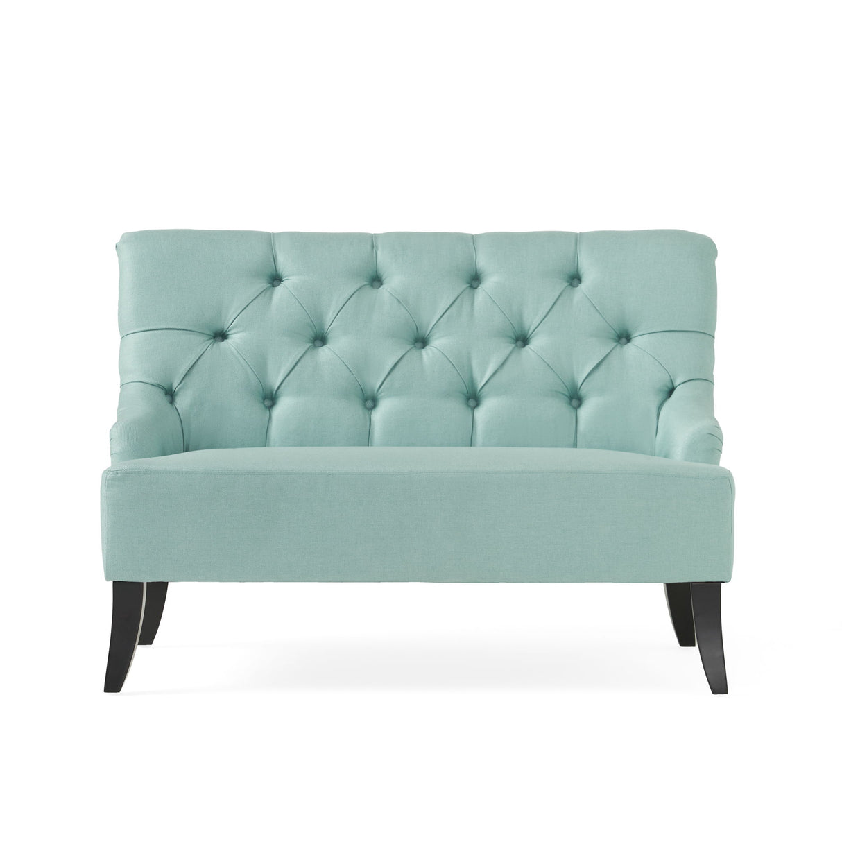 Nicole - French Style Upholstered Loveseat With Tufted Backrest