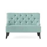Nicole - French Style Upholstered Loveseat With Tufted Backrest