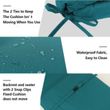 2 Piece Outdoor Chaise Lounge Cushion Set, Replacement Cushions For Patio Furniture