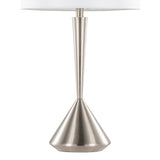 Diva - 29" Metal Table Lamp (Set of 2) - Brushed Nickel / White Linen
