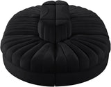 Rummi - Oval Velvet Performance Fabric Upholstered 6 Piece Modular Sectional