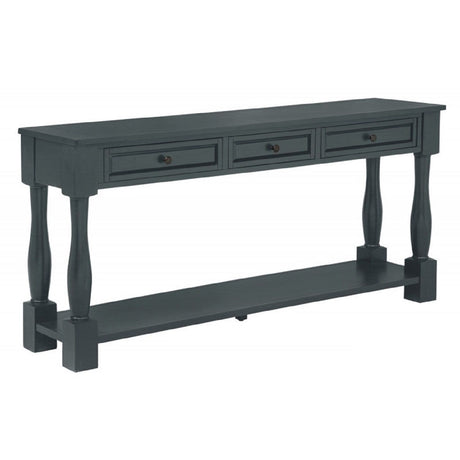 Long Console Table With Drawers And Shelf