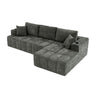 L - Shaped Sectional Sofa With Cup Holders & Side Pockets
