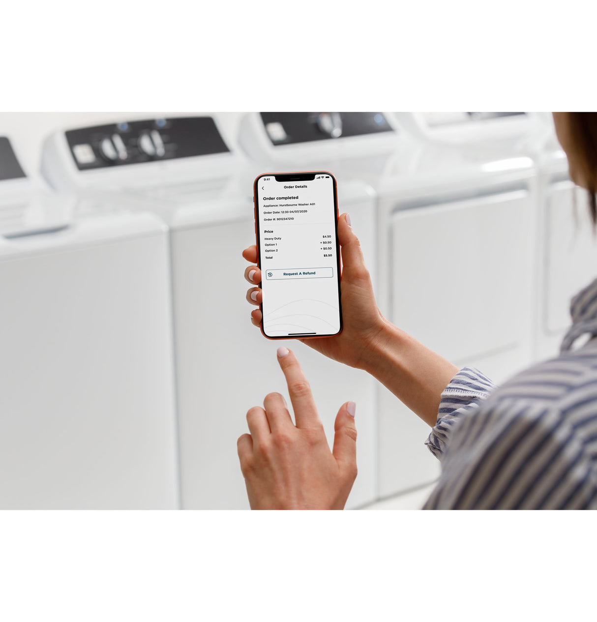 GE(R) 7.4 cu. ft. Capacity aluminized alloy drum Commercial Gas Dryer with Sensor Dry, Built-In App Payment System SITE WIFI REQUIRED - (VTD52GASRWB)