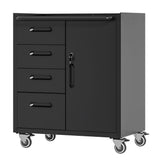 Sturdy Metal Tool Storage Cabinet With Wheels Durable Garage, Office & Home Organizer Steel