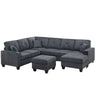 5 Piece Sectional Set With USB Port And Ottoman