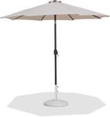 Fiji - Aluminum Patio Umbrella With Round White And Black Base