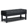 Saxon - Upholstered Transitional Storage Ottoman Bench