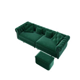 3 In 1 Pull Out Sofa Bed With Movable Ottoman