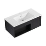 Wall Mounted Floating Bathroom Vanity With Open Shelf & Soft Close Door