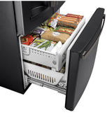 GE GFE28GELDS - 36 in. 27.7 cu. ft. French Door Refrigerator with Ice & Water Dispenser - Fingerprint Resistant Black Slate