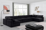 Comfy - 7 Piece Velvet Modular Armless Sectional