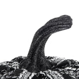 Light Plaid Pumpkin, For Holiday Halloween Decor - Black / White