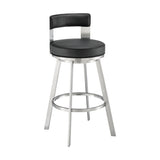 Flynn - Swivel Bar Stool - Brushed Steel