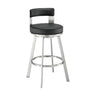 Flynn - Swivel Bar Stool - Brushed Steel