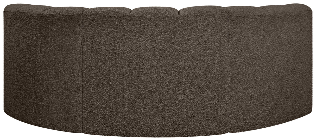 Arc - Boucle Fabric 3 Piece Modular U-Shaped Sofa