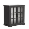 Modern Bathroom Vanity With Ceramic Sink, Tempered Blurred Glass Doors