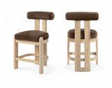 Arienzo - Velvet Performance Fabric Upholstered Counter Stool (Set of 2)