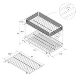 Isaiah - Triple Twin Metal Bunk Bed - Off White