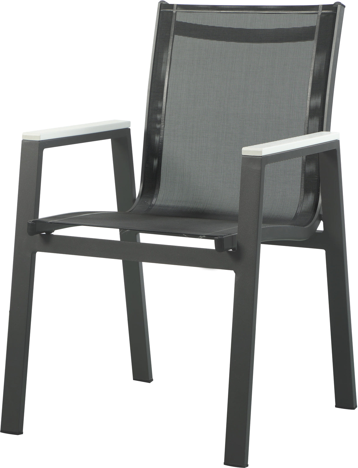 Nizuc - Outdoor Patio Dining Arm Chair With Gray Frame (Set of 2)