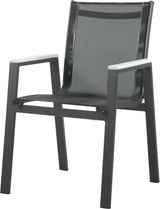 Nizuc - Outdoor Patio Dining Arm Chair With Gray Frame (Set of 2)