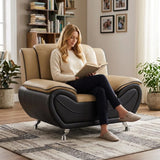 3 Piece Sofa Set, Upholstered Furniture For Living Room Apartment - Camel