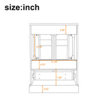 Bathroom Vanity With Sink, 1 Divided Drawer And 2 Soft Close Doors With Double Shelf