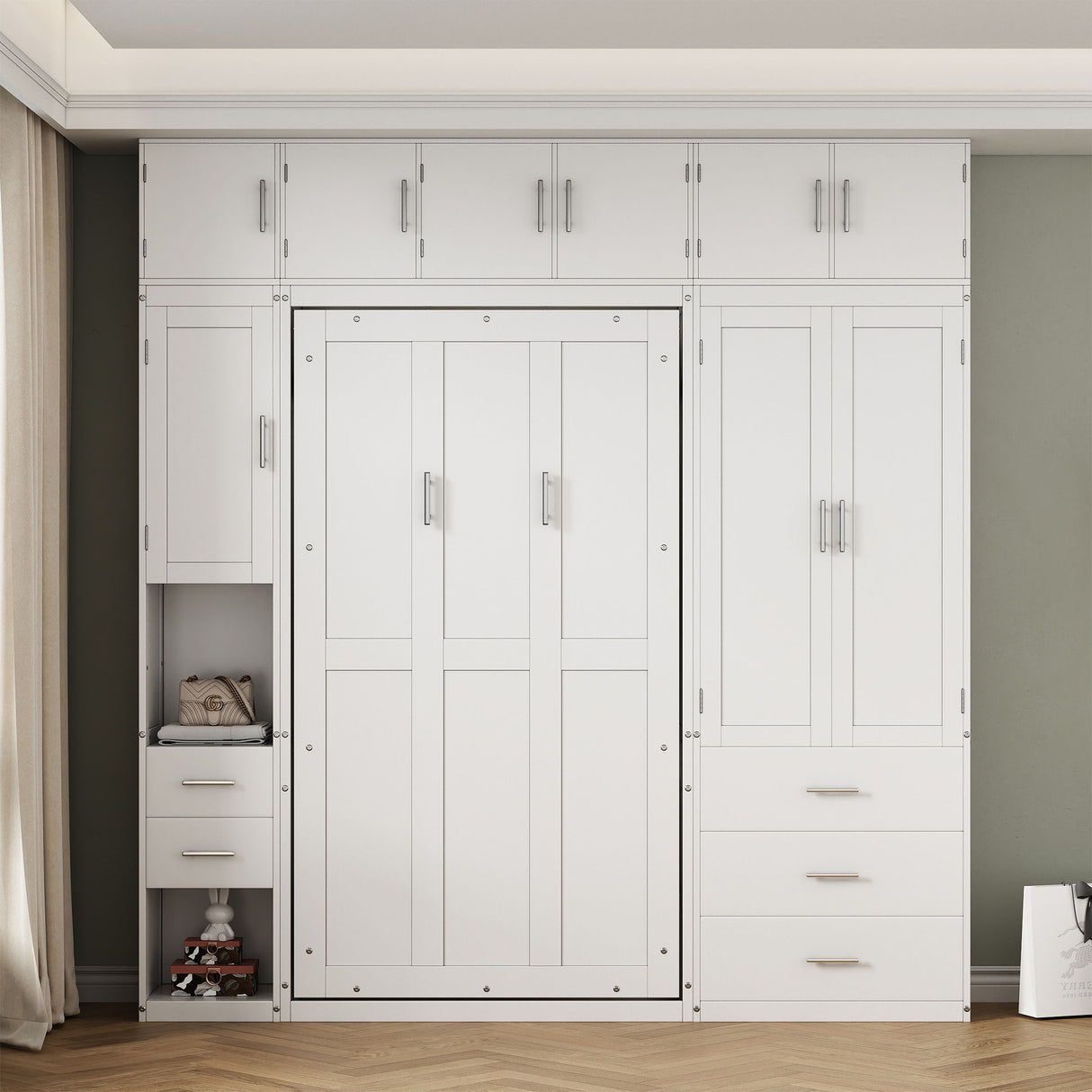 Murphy Bed With Lockers And Wardrobes