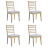 Upholstered Armless Chairs With High Ladder Back