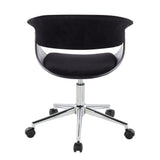 Vintage Mod - Office Chair - Black Velvet