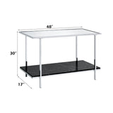 Angwin - Console Table - Mirrored, Faux Marble Top & Chrome