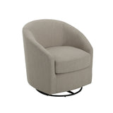 Contemporary Swivel Glider Chair With 360 Degree Rotation
