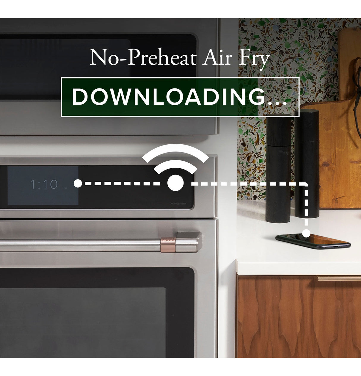 Café CKD70DM2NS5 double wall oven feature view