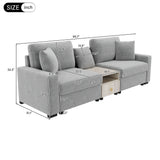Modular Sofa Couch With Storage Armrest And Center Console