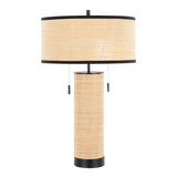 Cylinder - Rattan Contemporary Rattan Table Lamp