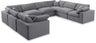 Comfy - 8 Piece Velvet Modular Sectional