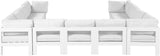 Nizuc - Outdoor Patio 11 Piece Modular Sectional With White Frame