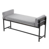 Kari - Farmhouse Bench - Gray Wood