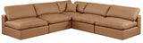 Comfy - 5 Piece Faux Leather Modular Corner Armless Sectional