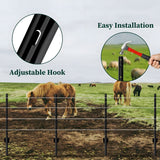 4 Foot U-Shaped Metal Garden Fence Posts Set For Wire Fencing