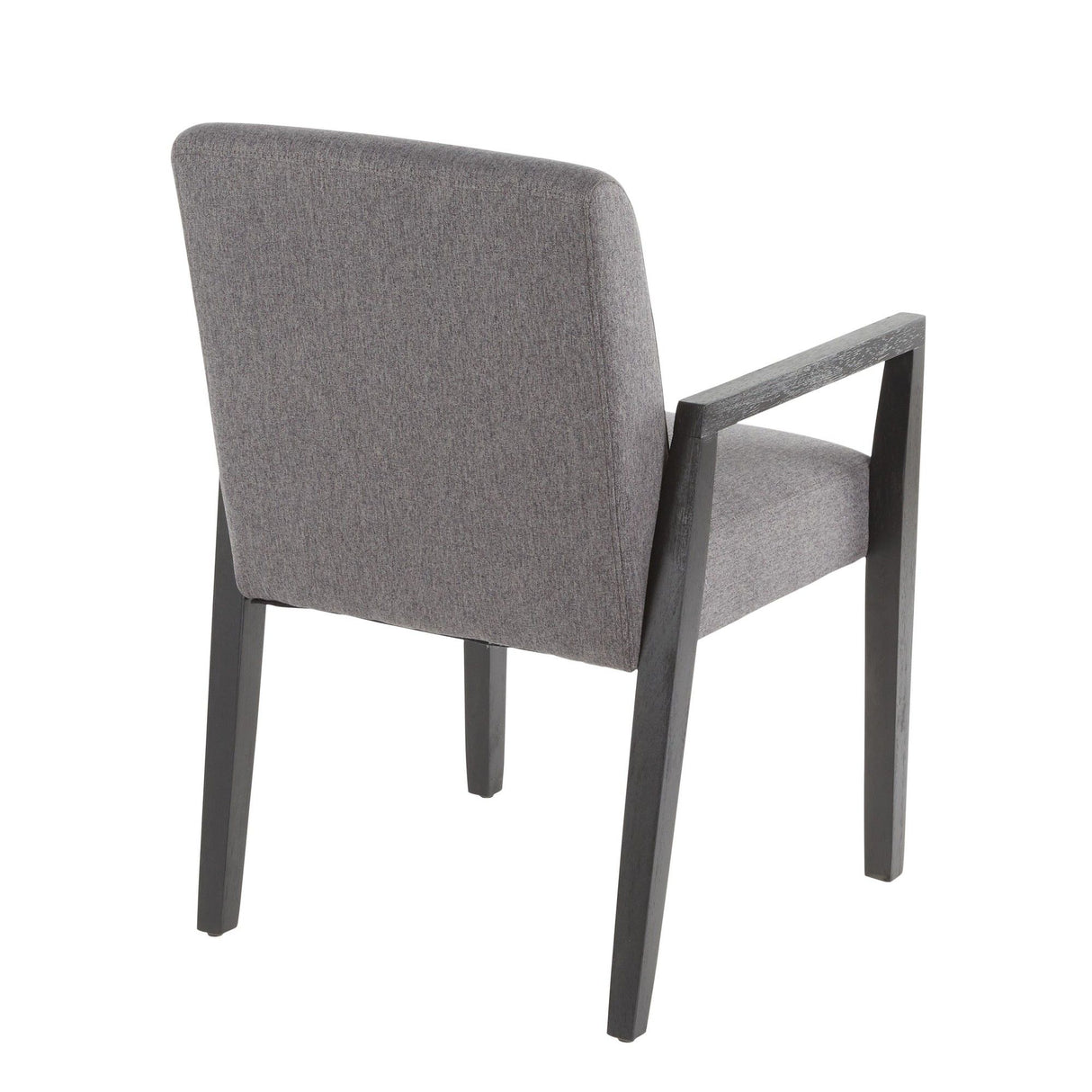 Carmen - Arm Chair - Black Wood And Gray Fabric (Set of 2)