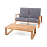 Paloma - Contemporary Loveseat And Coffee Table Set With Weather Resistant Cushions