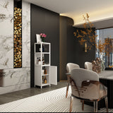 Storage Cabinet With Tall Linen Tower, Multifunctional For Bathroom