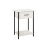 Contemporary 2 Tier Accent Table With Storage Drawer