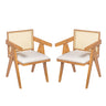 Chandigarh Farmhouse Style Cane Upholstered Dining Chairs (Set of 2)