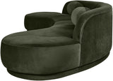 Avra - 146" Velvet Performance Fabric Upholstered Sectional
