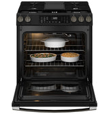 GE 30" Slide-In Front-Control Convection Gas Range with Air Fry – Slate (GGS600AVDS)