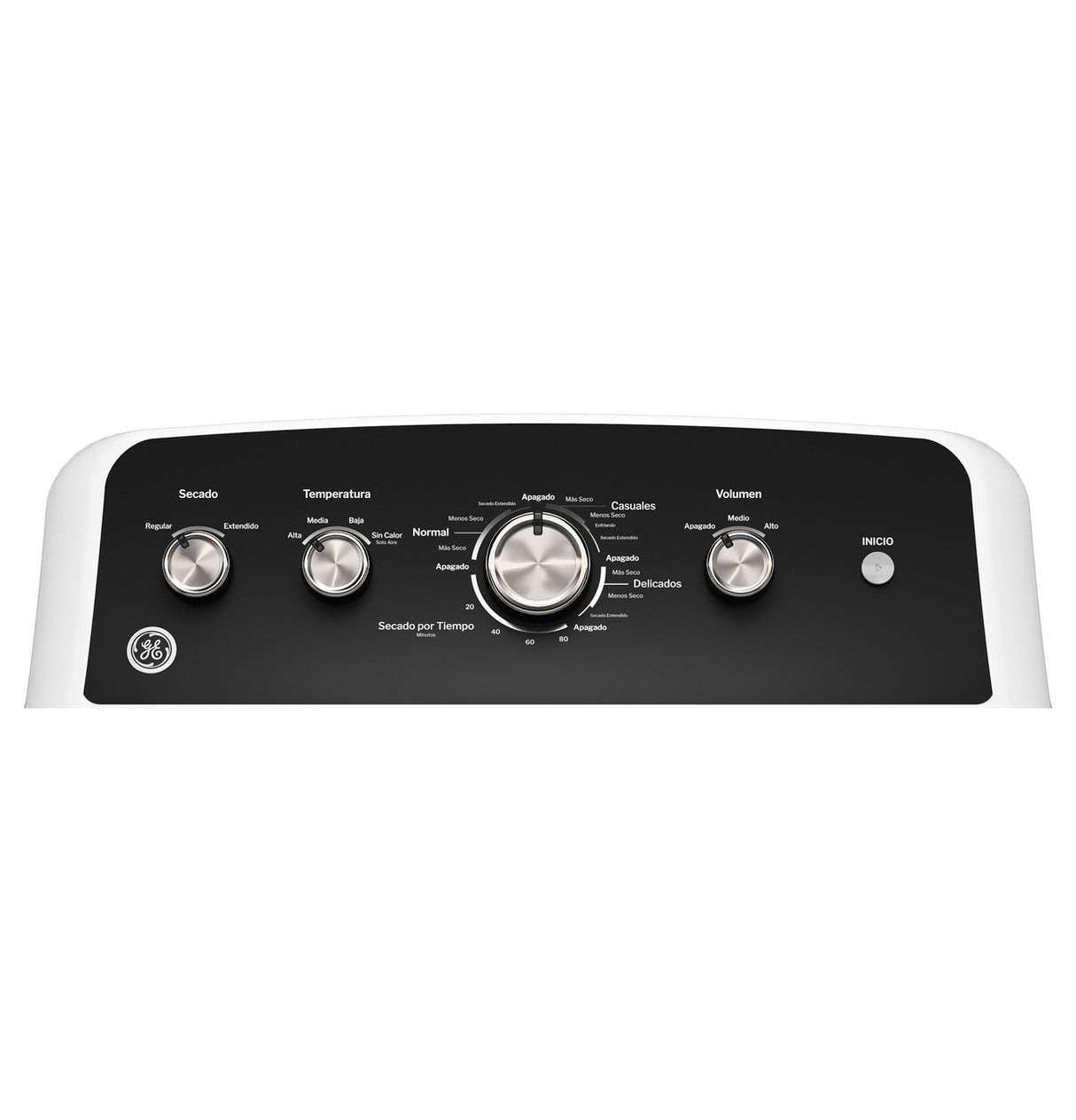 GE ETD48EASWWB electric dryer — drum interior