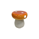 Mushroom Model Statue Stool, Outdoor Garden Stool - Orange